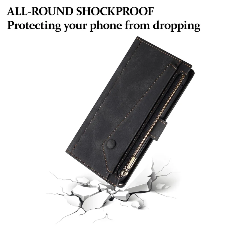 ESEBLE Star Series Para Samsung Galaxy A35 5G Case Multifunction Wallet Leather Cover - Preto