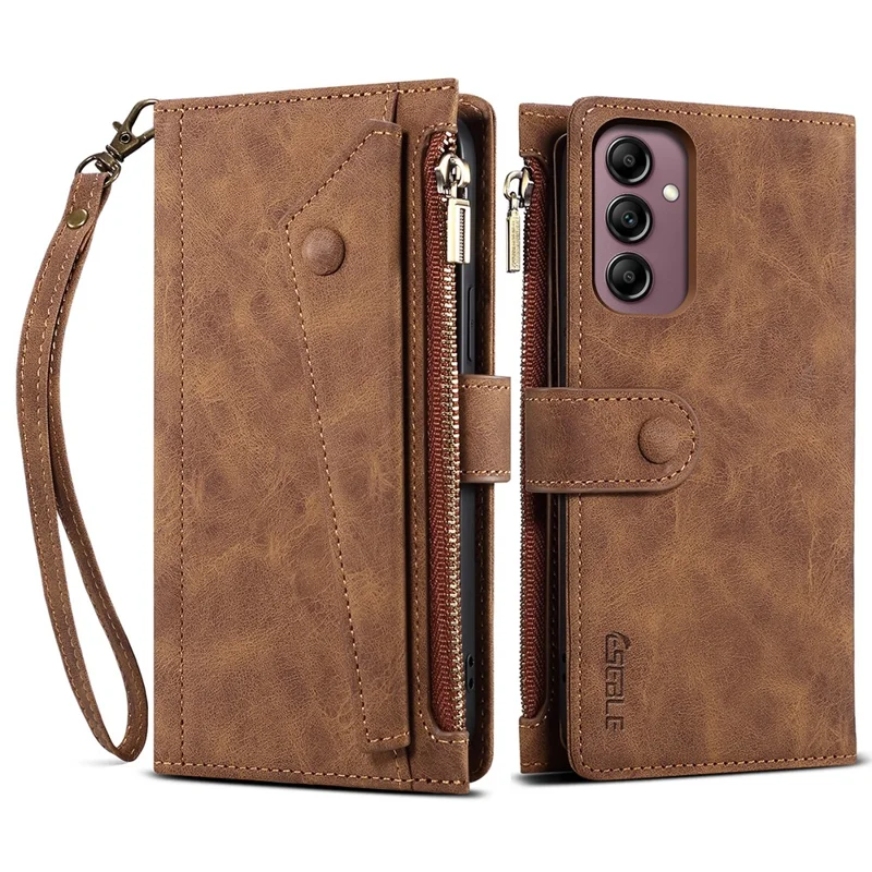 ESEBLE Star Series For Samsung Galaxy A35 5G Case Multifunction Wallet Leather Cover - Brown