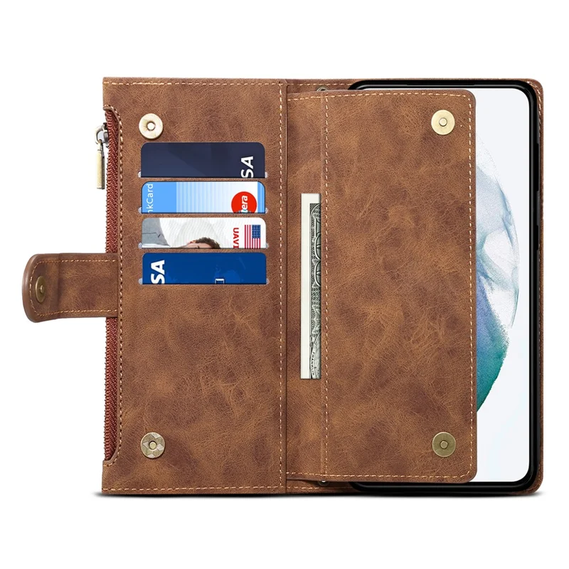 ESEBLE Star Series For Samsung Galaxy A35 5G Case Multifunction Wallet Leather Cover - Brown