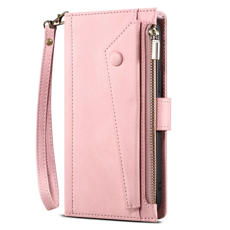 ESEBLE Star Series For Samsung Galaxy A35 5G Case Multifunction Wallet Leather Cover - Rose Gold