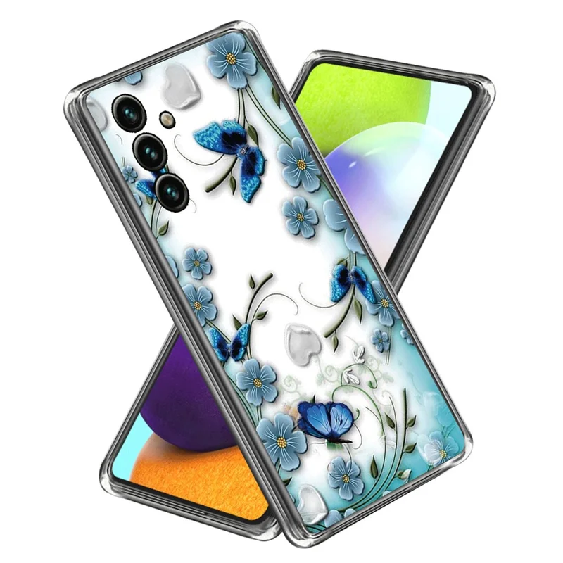 For Samsung Galaxy S23 FE TPU Case Pattern Printing Soft Phone Cover Protector - Butterfly and Flower