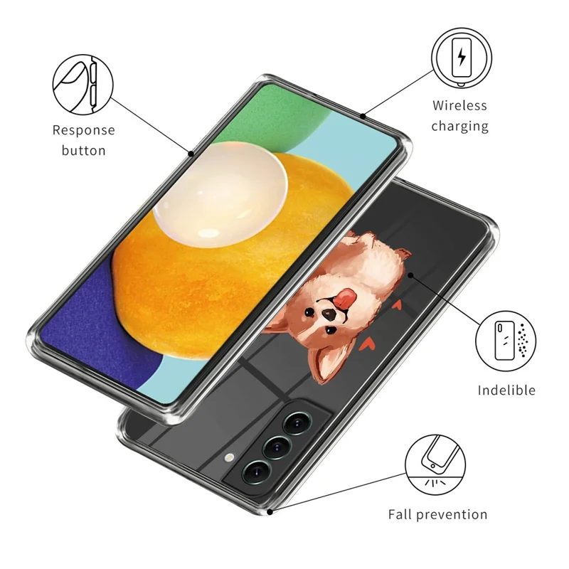 For Samsung Galaxy S24 Case Pattern Printing Shockproof TPU Phone Cover Protector - Dog