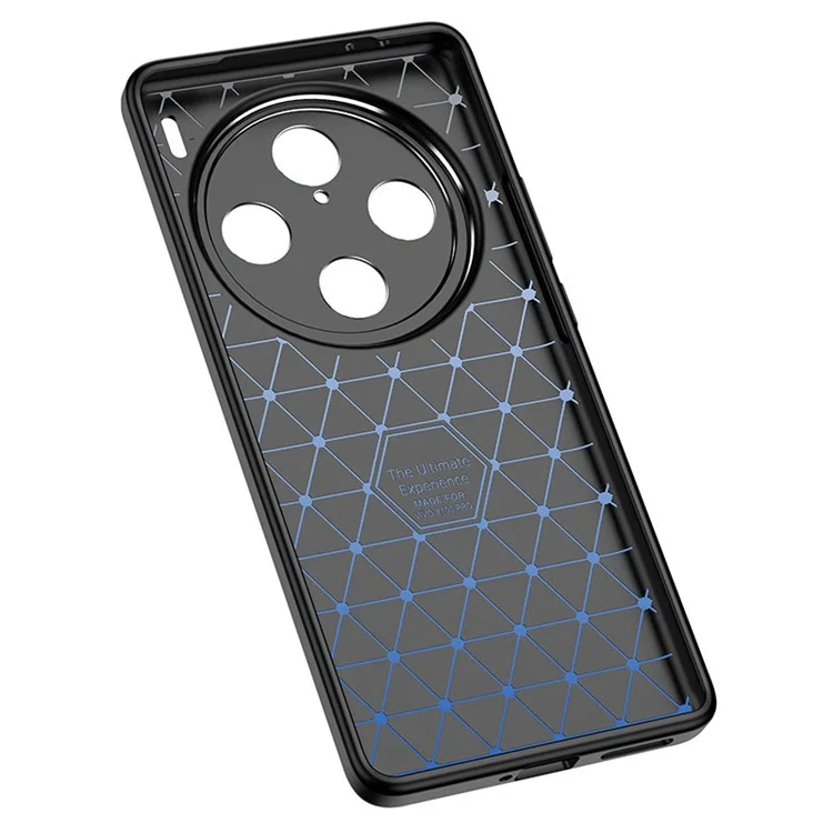 Para vivo X100 5G Case Shockproof Litchi Texture TPU Mobile Phone Shell Cover - Preto
