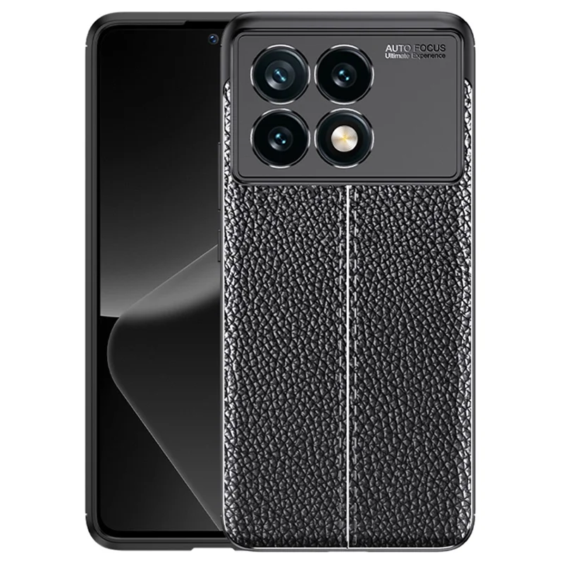 Для Xiaomi Redmi K70E 5G / Poco X6 Pro 5G, чехол из ТПУ, противоударный, с рельефной текстурой, черного цвета