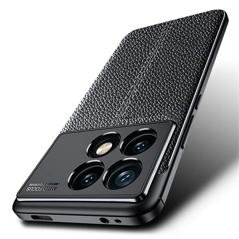 Для Xiaomi Redmi K70E 5G / Poco X6 Pro 5G, чехол из ТПУ, противоударный, с рельефной текстурой, черного цвета