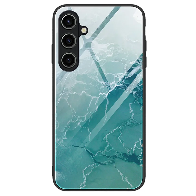 For Samsung Galaxy A15 4G Phone Case Marble Pattern Tempered Glass Back Cover - DL04