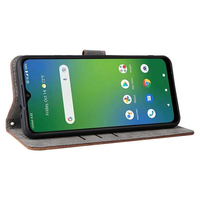 For Cricket Magic 5G / AT&T Propel 5G Leather Case RFID Blocking Wallet Phone Cover - Brown