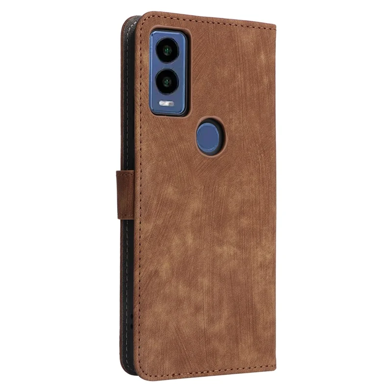 For Cricket Magic 5G / AT&T Propel 5G Leather Case RFID Blocking Wallet Phone Cover - Brown