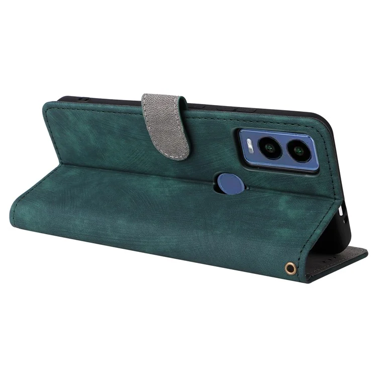 For Cricket Magic 5G / AT&T Propel 5G Leather Case RFID Blocking Wallet Phone Cover - Green