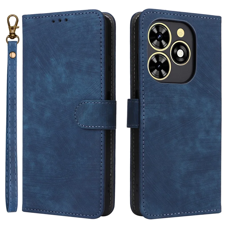 For TECNO Spark Go 2024 4G BG6 / Spark 20C BG7 / Pop 8 Leather Case RFID Blocking Phone Cover - Blue