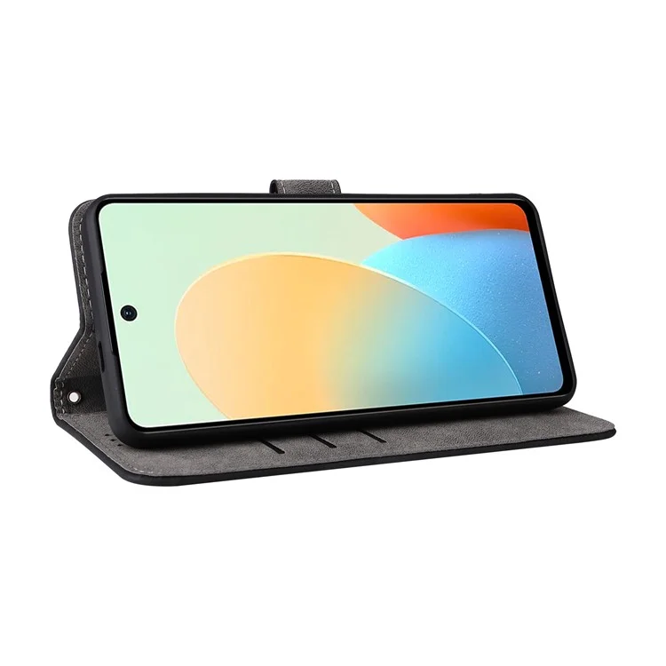For TECNO Spark Go 2024 4G BG6 / Spark 20C BG7 / Pop 8 Leather Case RFID Blocking Phone Cover - Black