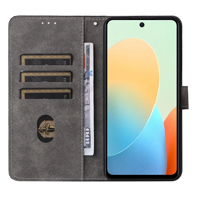 For TECNO Spark Go 2024 4G BG6 / Spark 20C BG7 / Pop 8 Leather Case RFID Blocking Phone Cover - Brown