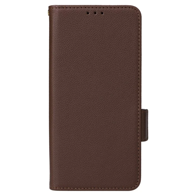 Für Huawei nova 11 SE / nova 12 SE 4G Leder-Geldbörsen-Hülle mit magnetischem Folio-Telefon-Cover mit Ständer - Braun