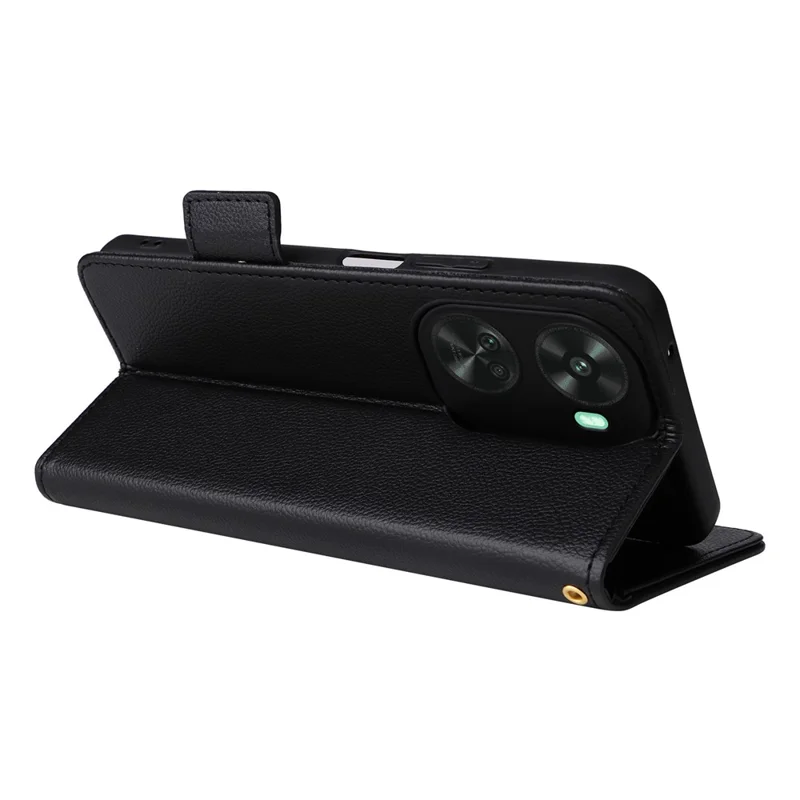 For Huawei nova 11 SE / nova 12 SE 4G Leather Wallet Case Magnetic Folio Phone Cover with Stand - Black