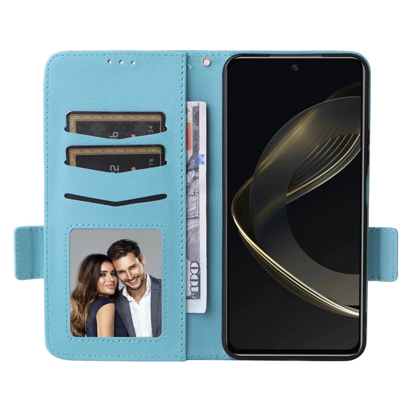 For Huawei nova 11 SE / nova 12 SE 4G Leather Wallet Case Magnetic Folio Phone Cover with Stand - Baby Blue