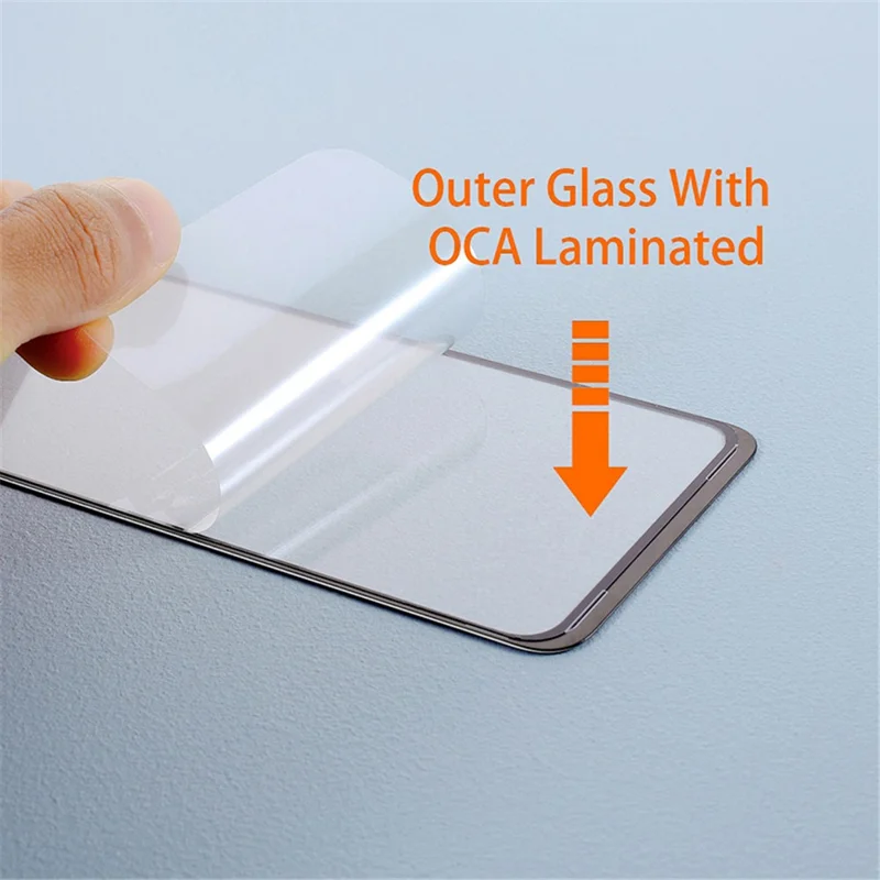 For Samsung Galaxy A05 4G A055 Front Screen Glass Lens + OCA Adhesive Replacement Parts (without Logo)