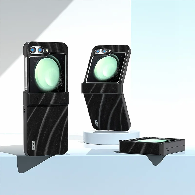 ABEEL Milky Way Series For Samsung Galaxy Z Flip5 5G Phone Case Hinge Protection Cover - Black