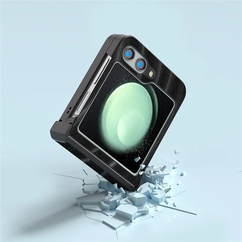 ABEEL Milky Way Series For Samsung Galaxy Z Flip5 5G Phone Case Hinge Protection Cover - Black