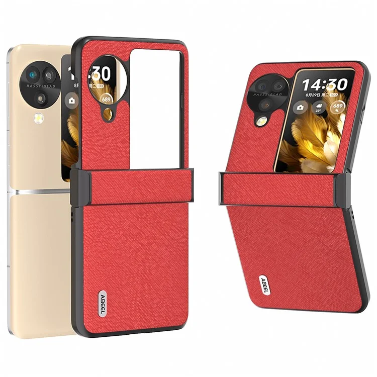 ABEEL Per Oppo Find N3 Flip 5G Custodia Protettiva per Cerniera Non-Slip Cover per Telefono - Rosso