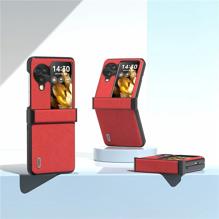 ABEEL Per Oppo Find N3 Flip 5G Custodia Protettiva per Cerniera Non-Slip Cover per Telefono - Rosso