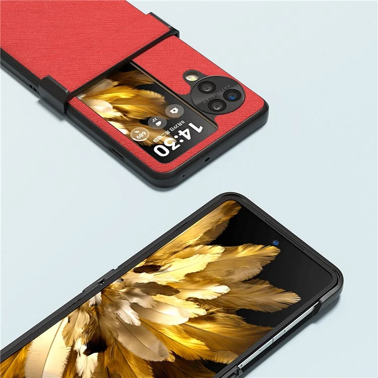 ABEEL Per Oppo Find N3 Flip 5G Custodia Protettiva per Cerniera Non-Slip Cover per Telefono - Rosso