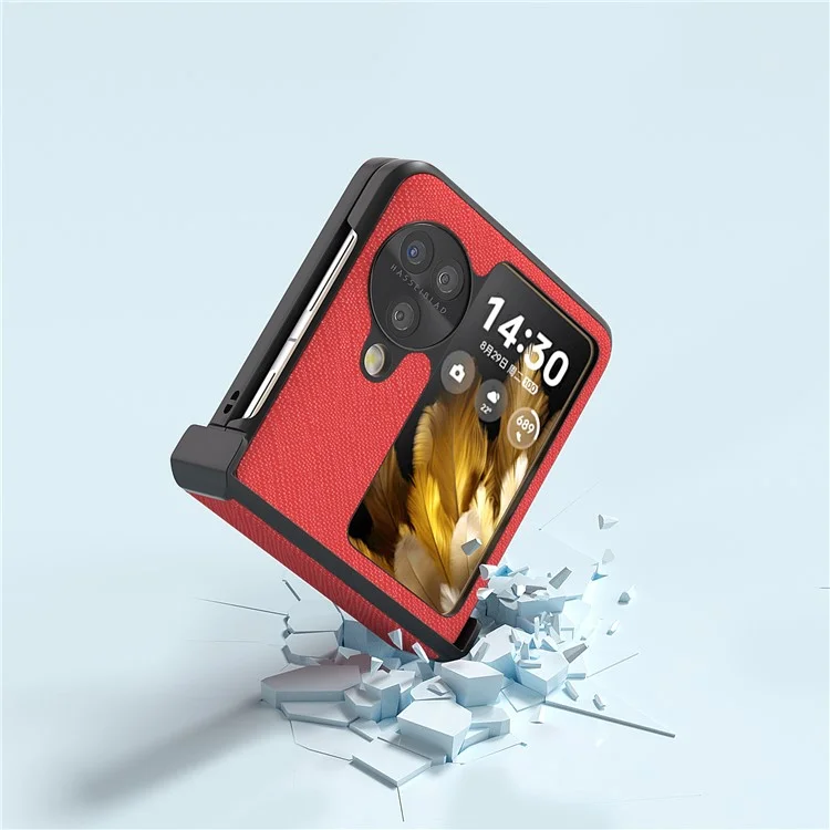 ABEEL Per Oppo Find N3 Flip 5G Custodia Protettiva per Cerniera Non-Slip Cover per Telefono - Rosso