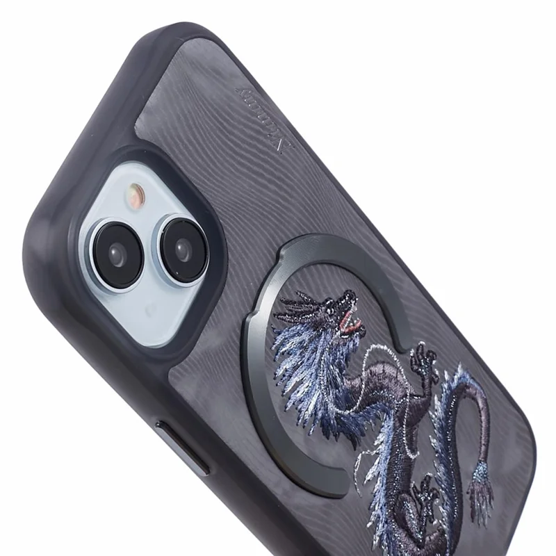 NIMMY For iPhone 15 Embroidery Case Compatible with MagSafe Shockproof Phone Cover - Dragon