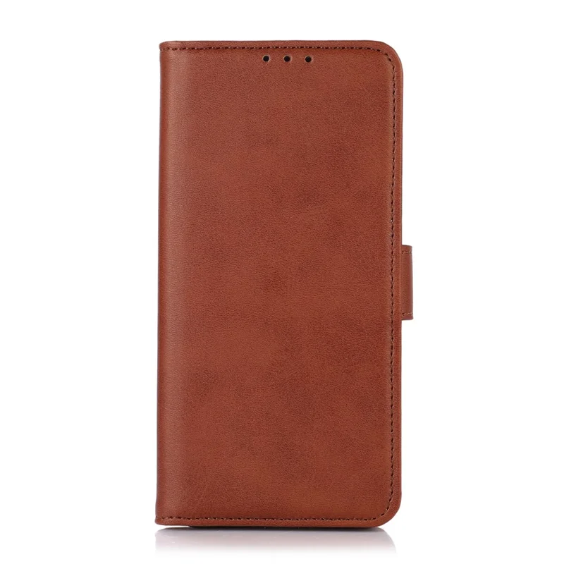 Für Samsung Galaxy A35 5G Handy Hülle Kuhledertextur Stoßfest Ständer Cover - Braun