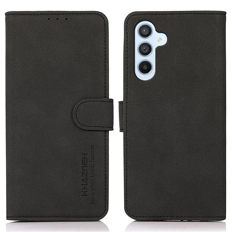 KHAZNEH Per Samsung Galaxy A35 5G Custodia TPU+PU Pelle Portafoglio Stand Guscio Protettivo - Nero