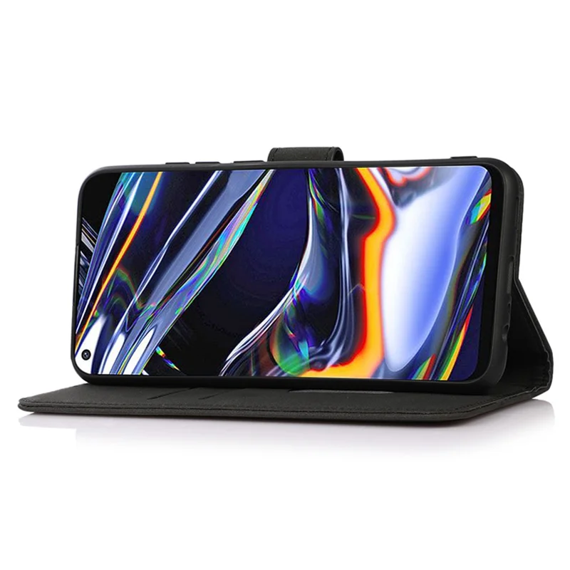 KHAZNEH Per Samsung Galaxy A35 5G Custodia TPU+PU Pelle Portafoglio Stand Guscio Protettivo - Nero