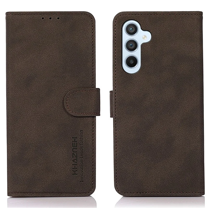 KHAZNEH For Samsung Galaxy A35 5G Case TPU+PU Leather Wallet Stand Protective Shell - Brown