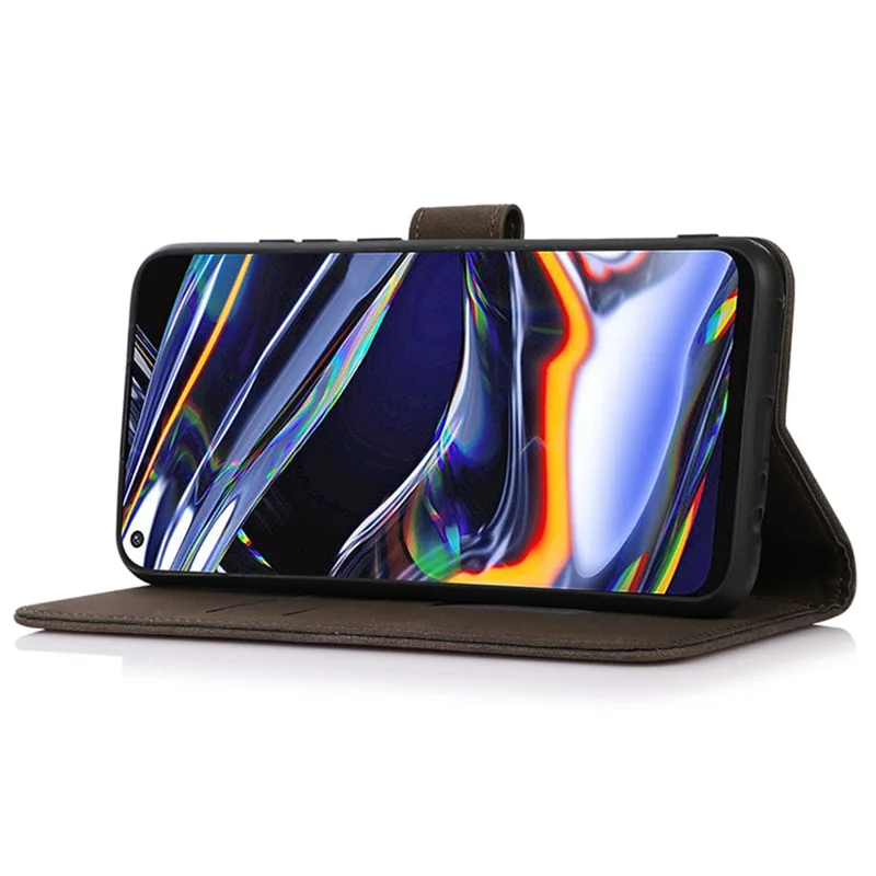 KHAZNEH For Samsung Galaxy A35 5G Case TPU+PU Leather Wallet Stand Protective Shell - Brown