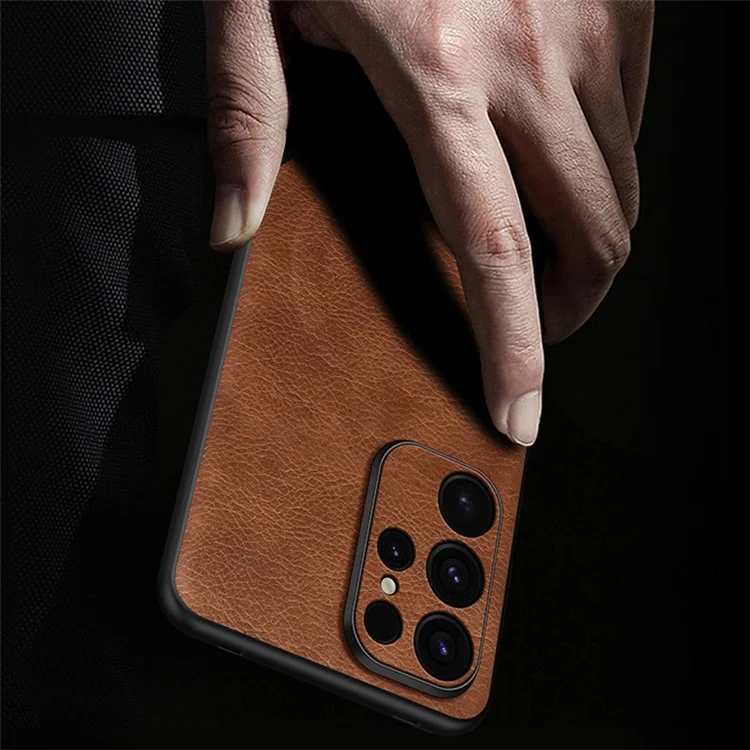 SULADA Magnetic-Serie für Samsung Galaxy S24 Ultra Case Lederüberzug Schutzhülle Kompatibel mit MagSafe - Braun
