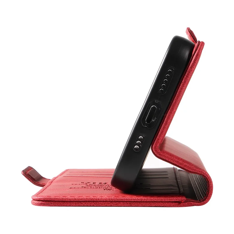 YIKATU YK-005 til Samsung Galaxy A25 5G (Global) (161,0 x 76,5 x 8,3 mm) Flip Case i læderpengepung - Rød