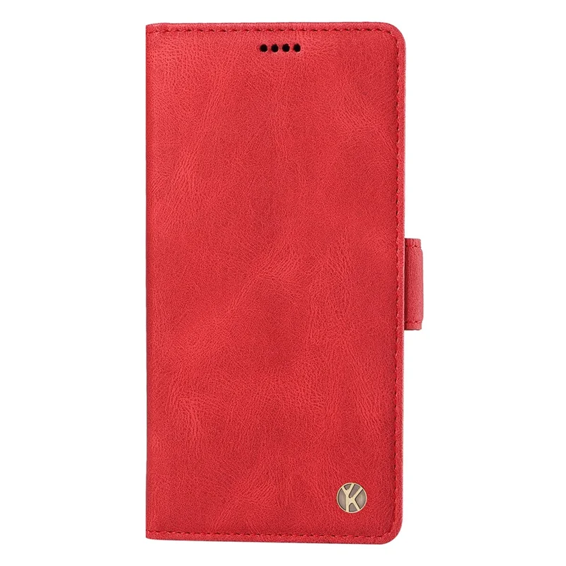 YIKATU YK-005 til Samsung Galaxy A25 5G (Global) (161,0 x 76,5 x 8,3 mm) Flip Case i læderpengepung - Rød
