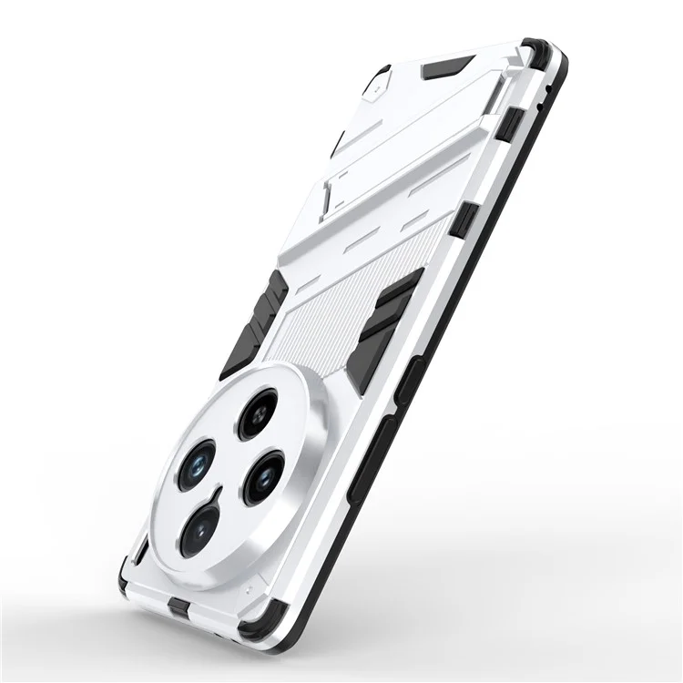 Para o vivo X100 Pro 5G Kickstand Phone Case Dual Layer Shock-Absorption Cover - Branco