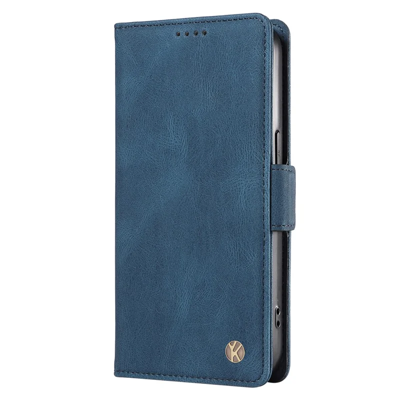 YIKATU YK-005 For Xiaomi Redmi 13C 4G / 13C 5G / 13R 5G / Poco M6 5G / Poco C65 4G Case PU Leather Full Protection Phone Cover - Blue