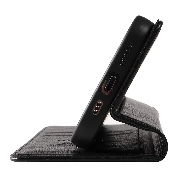 YIKATU YK-006 For Oppo A79 5G / A2 5G Leather Wallet Case Magnetic Flip Folio Phone Cover - Black
