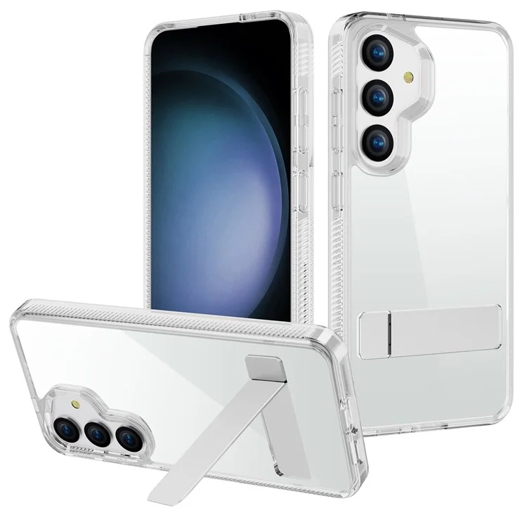 Funda protectora para Samsung Galaxy S24 con soporte G Style Series de TPU+Acrílico - Transparente