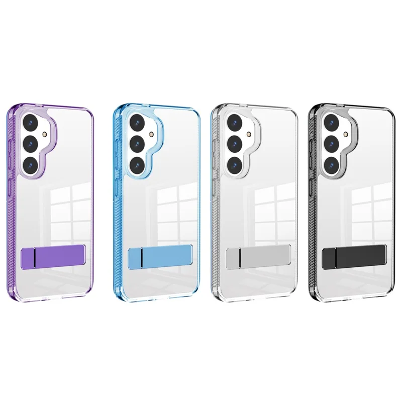 For Samsung Galaxy S24 Back Cover Kickstand G Style Series TPU+Acrylic Protective Case - Black