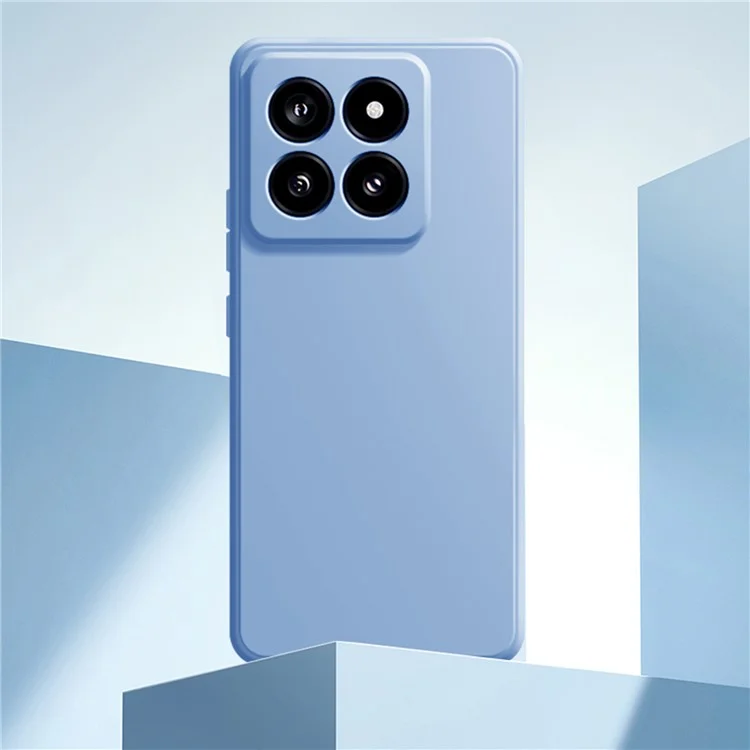Für Xiaomi 14 Soft TPU Case Gerade Kante Stoßfest Telefon Cover - Rot