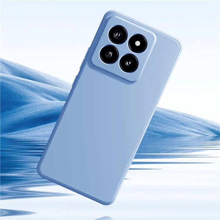 Für Xiaomi 14 Soft TPU Case Gerade Kante Stoßfest Telefon Cover - Rot