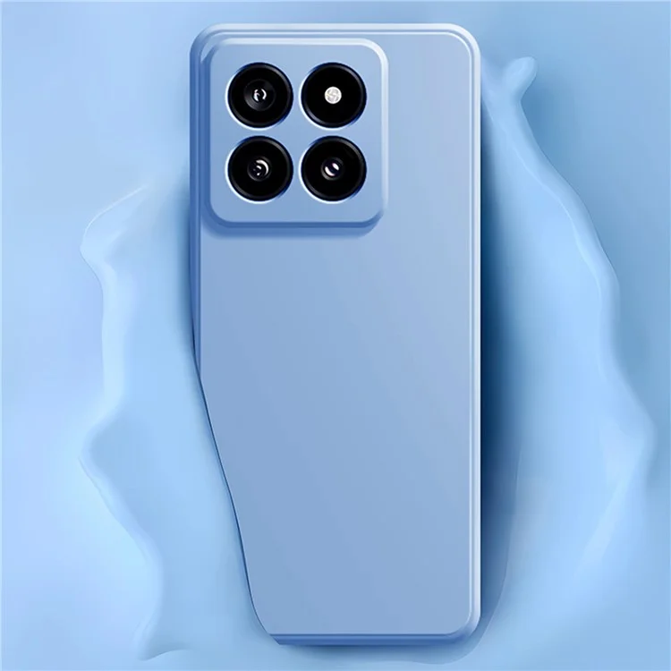 Für Xiaomi 14 Soft TPU Case Gerade Kante Stoßfest Telefon Cover - Rot