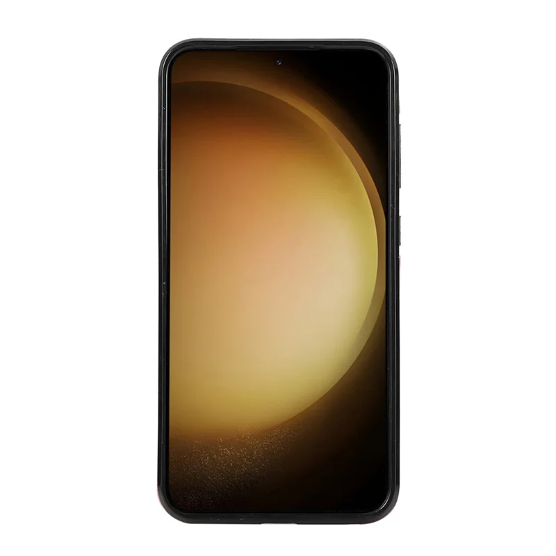 Pour Samsung Galaxy S24 Étui de téléphone portable anti-poussière en TPU+PU Cuir Porte-carte Support Bague Mobile - Beige