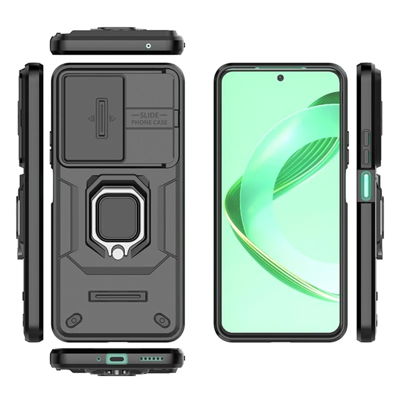 For Huawei nova 11 SE / nova 12 SE 4G Kickstand Phone Case with Slide Camera Cover - Purple