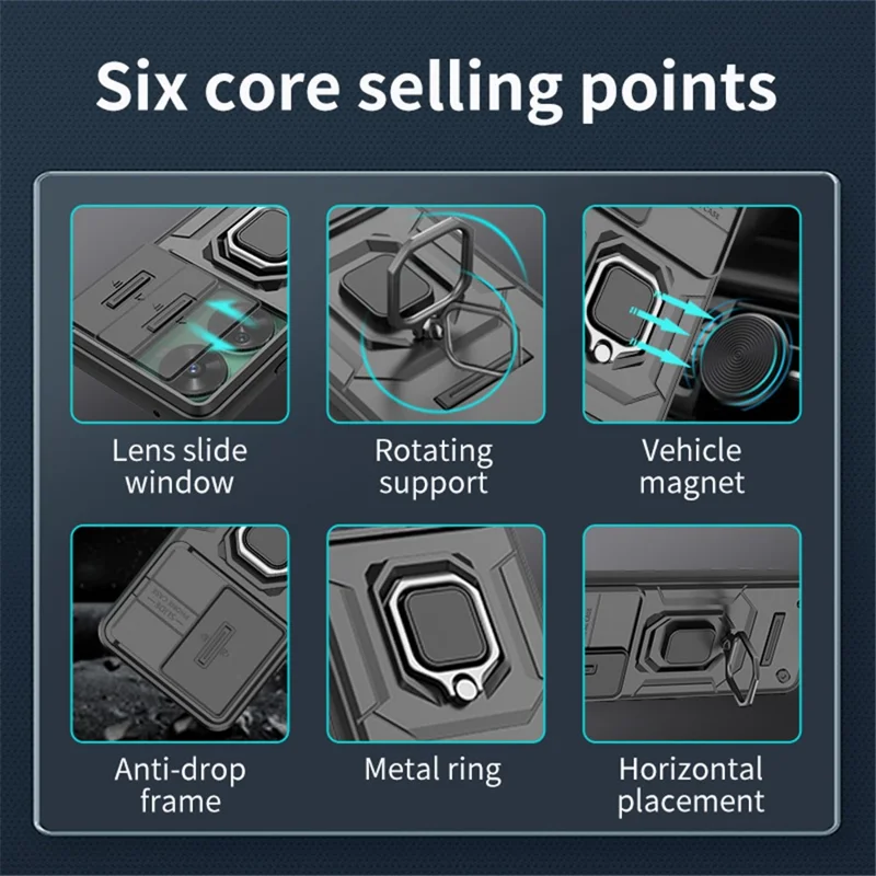 For Huawei nova 11 SE / nova 12 SE 4G Kickstand Phone Case with Slide Camera Cover - Purple