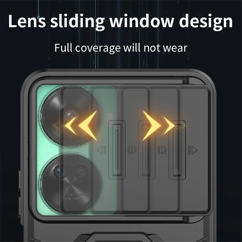 For Huawei nova 11 SE / nova 12 SE 4G Kickstand Phone Case with Slide Camera Cover - Purple