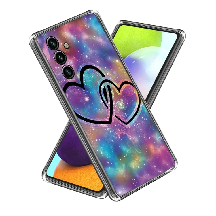 For Samsung Galaxy A35 5G TPU Case IMD Pattern Printing Scratch-resistant Phone Cover - Heart to Heart