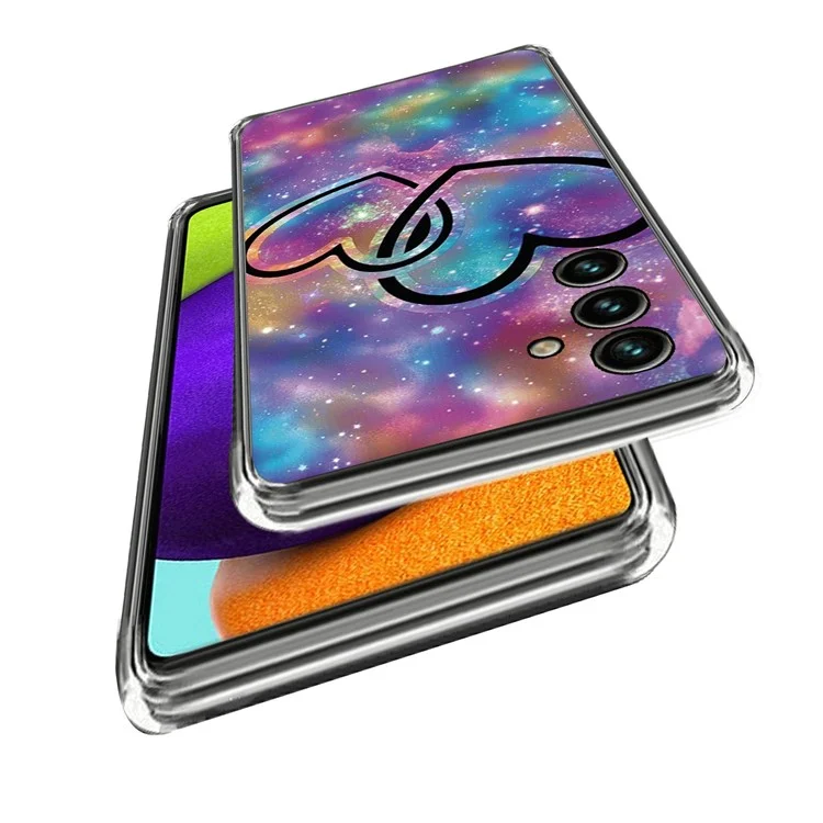 For Samsung Galaxy A35 5G TPU Case IMD Pattern Printing Scratch-resistant Phone Cover - Heart to Heart