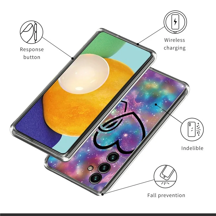 For Samsung Galaxy A35 5G TPU Case IMD Pattern Printing Scratch-resistant Phone Cover - Heart to Heart